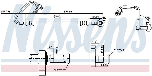 conducta inalta presiune,aer conditionat NISSENS 846265