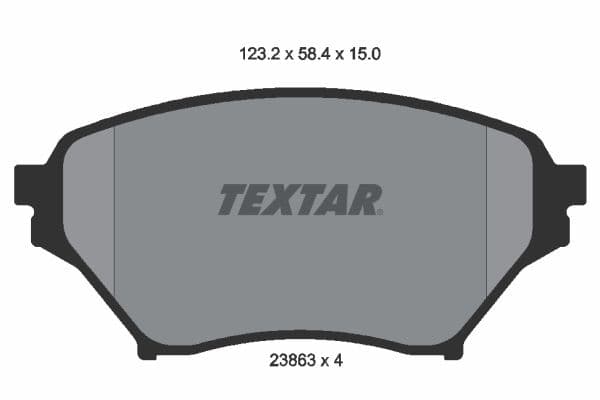 set placute frana,frana disc TEXTAR 2386301