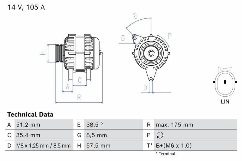 Generator / Alternator BOSCH 0 986 086 650