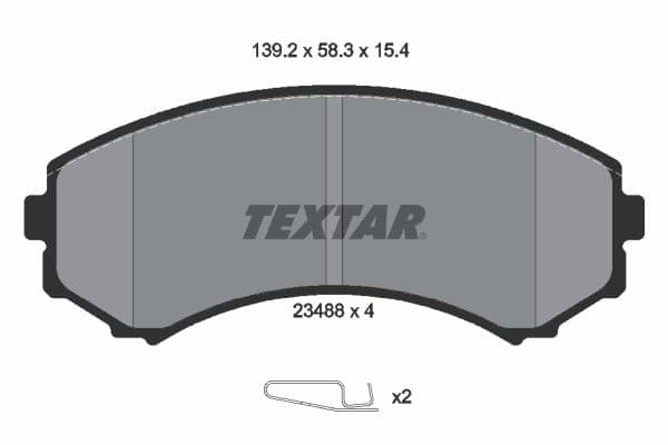 set placute frana,frana disc TEXTAR 2348801