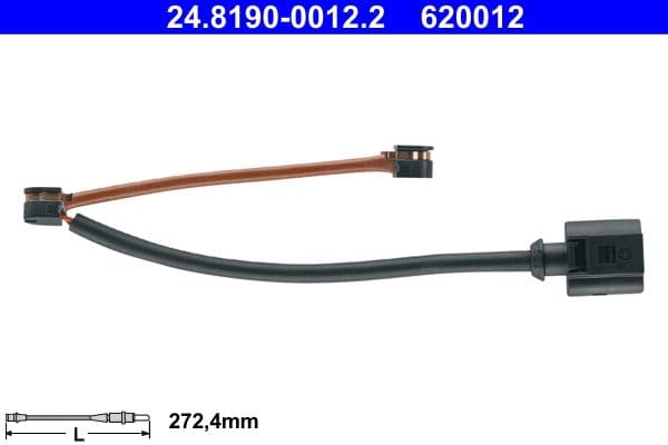 senzor de avertizare,uzura placute de frana ATE 24.8190-0012.2