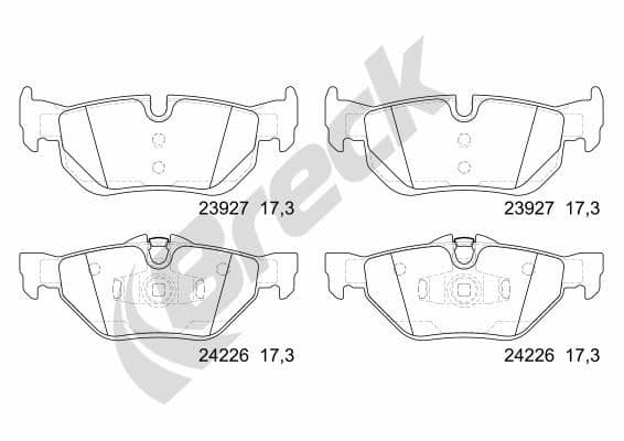 set placute frana,frana disc BRECK 23927 00 704 00