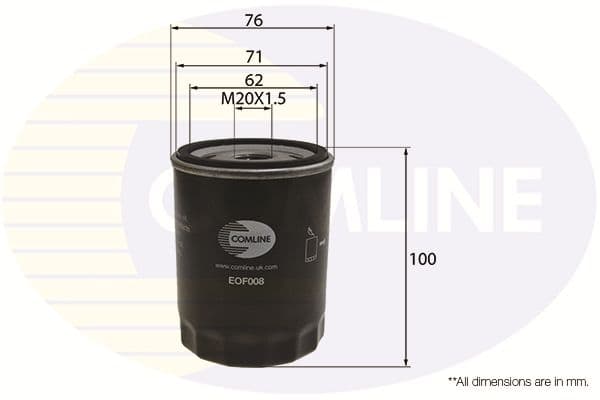Filtru ulei COMLINE EOF008