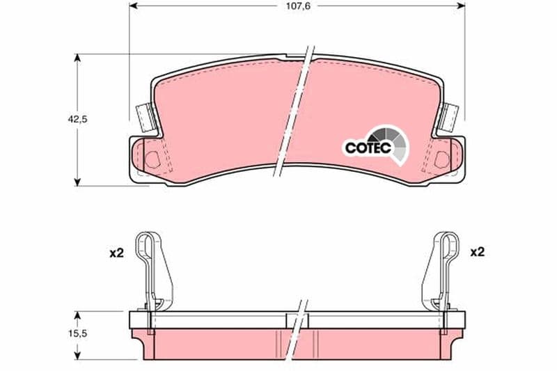 set placute frana,frana disc TRW COTEC GDB1168
