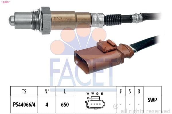 Sonda Lambda FACET Made in Italy - OE Equivalent 10.8057