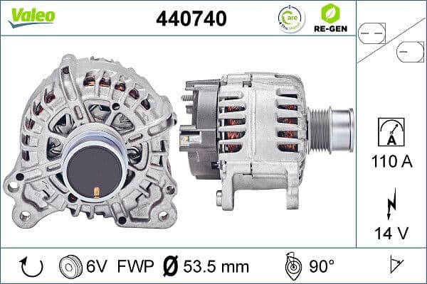 Generator / Alternator VALEO RE-GEN REMANUFACTURED 440740