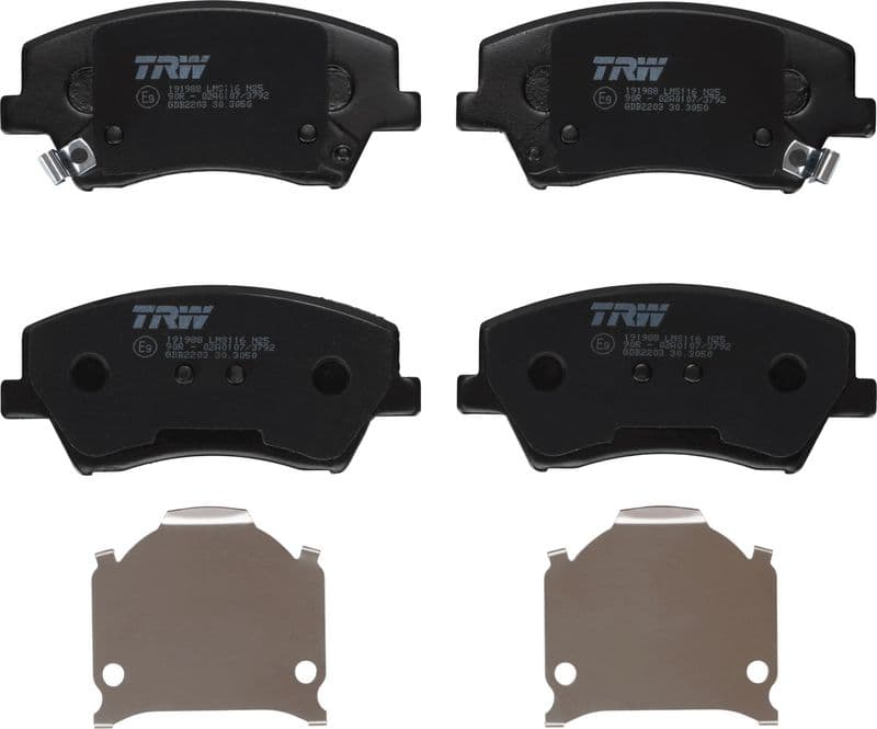 set placute frana,frana disc TRW GDB2203