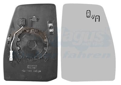 Sticla oglinda, oglinda retrovizoare exterioara VAN WEZEL * HAGUS * 1989836