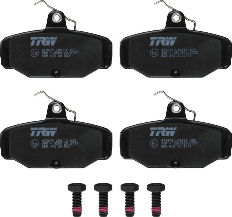 set placute frana,frana disc TRW COTEC GDB472