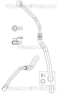 Furtun hidraulic, sistem de directie TRISCAN 8516 11034
