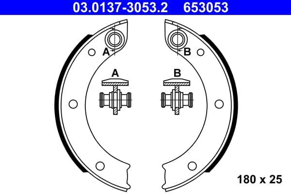 Set saboti frana, frana de mana ATE 03.0137-3053.2
