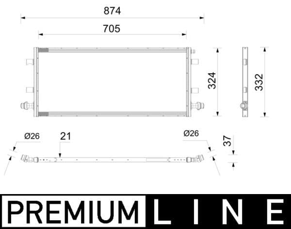 Radiator temperatura scazuta, intercooler MAHLE BEHR *** PREMIUM LINE *** CIR 44 000P