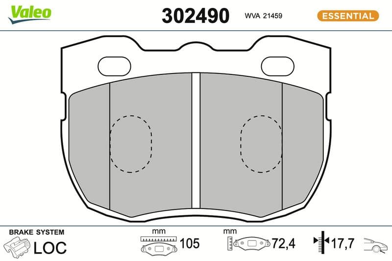 set placute frana,frana disc VALEO 302490