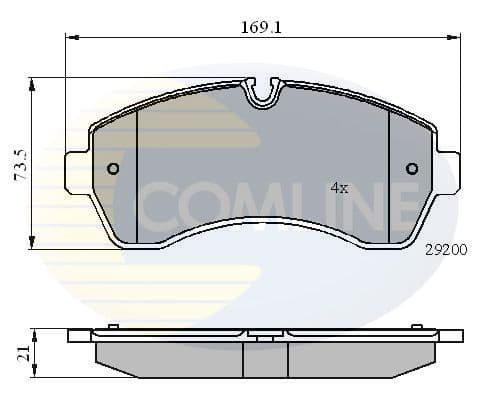 set placute frana,frana disc COMLINE CBP01569