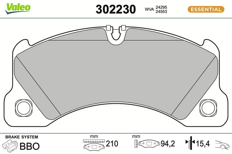 set placute frana,frana disc VALEO ESSENTIAL 302230