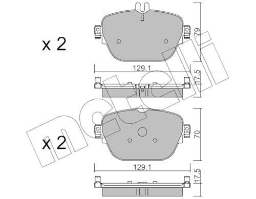 set placute frana,frana disc METELLI 22-1138-0