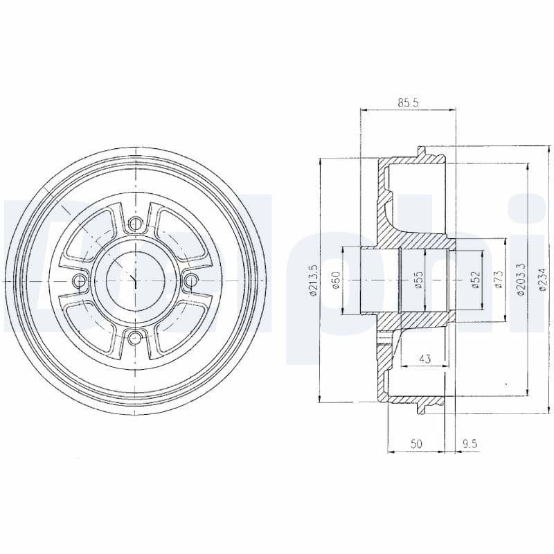 Tambur frana DELPHI BF380