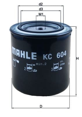 filtru combustibil MAHLE KC 604