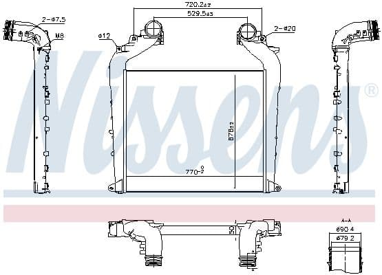 Intercooler, compresor NISSENS 961323