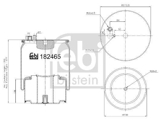 Burduf, suspensie pneumatica FEBI BILSTEIN 184254