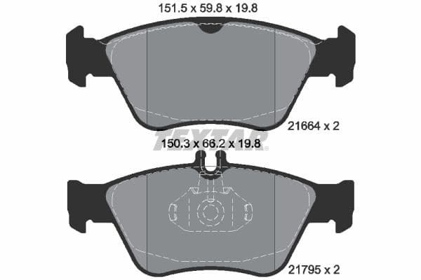 set placute frana,frana disc TEXTAR Q+ 2166404