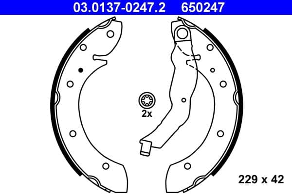 Set saboti frana ATE 03.0137-0247.2