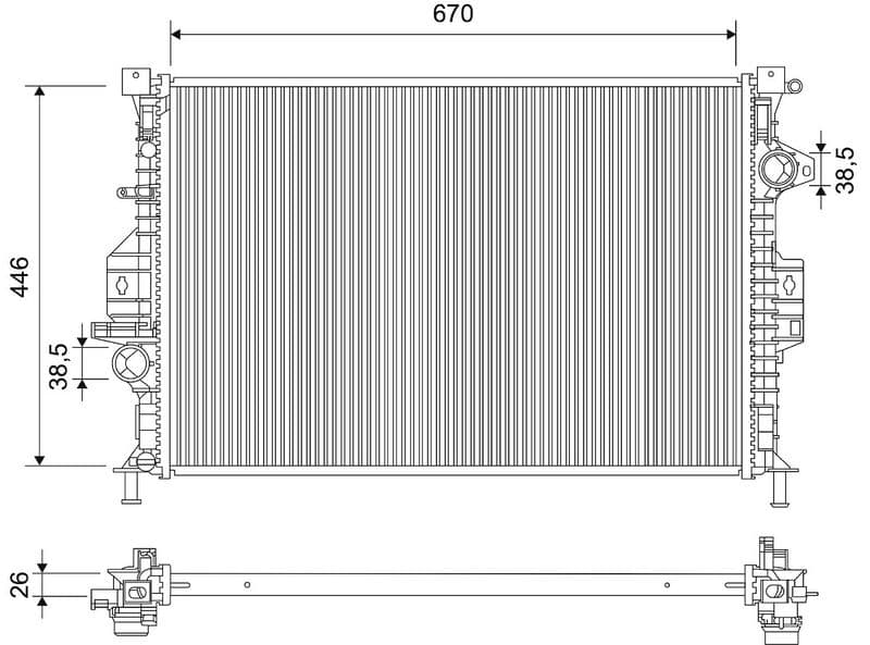 Radiator, racire motor VALEO 701536