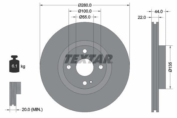 Disc frana TEXTAR PRO 92301503