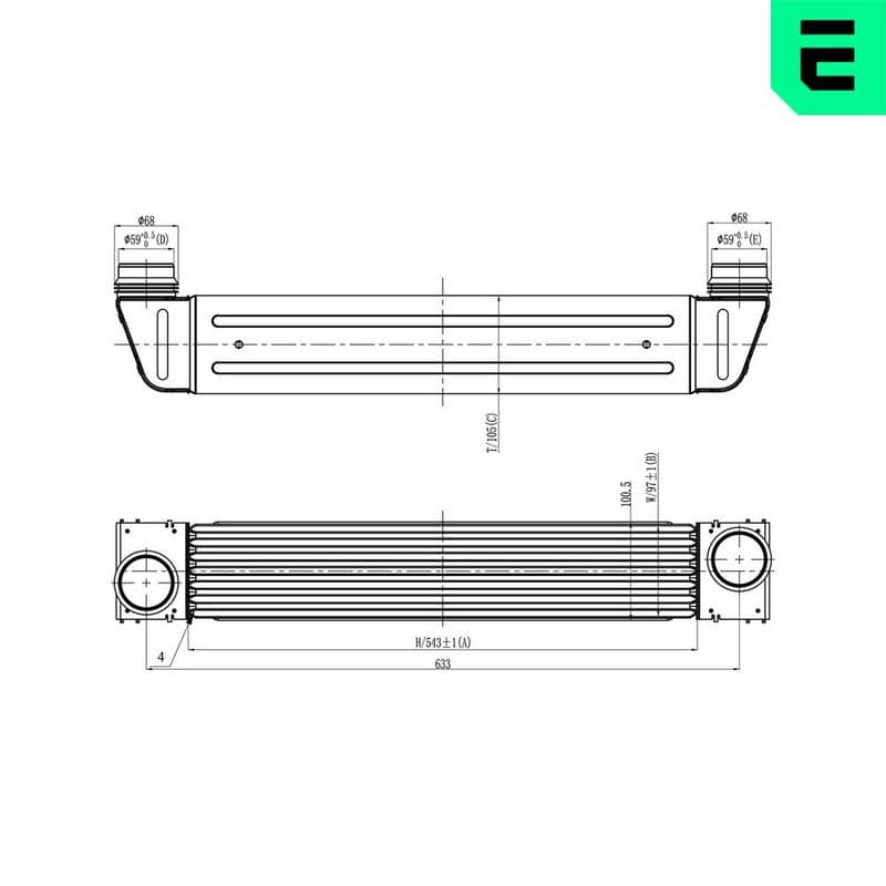 Intercooler, compresor ERA 672057