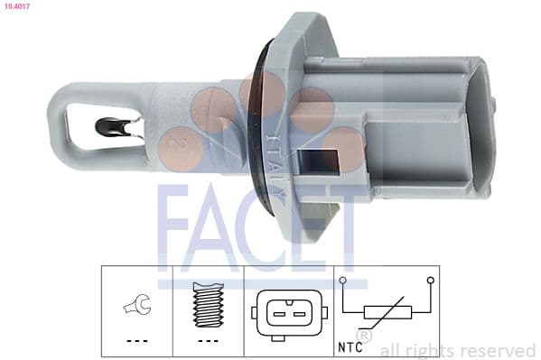 senzor,temperatura aer admisie FACET Made in Italy - OE Equivalent 10.4017