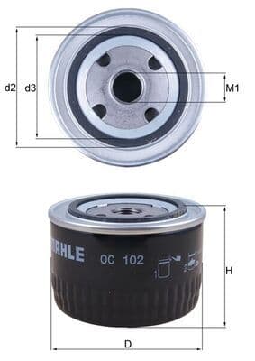 Filtru ulei MAHLE OC 102