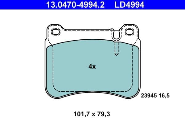 set placute frana,frana disc ATE Ceramic 13.0470-4994.2