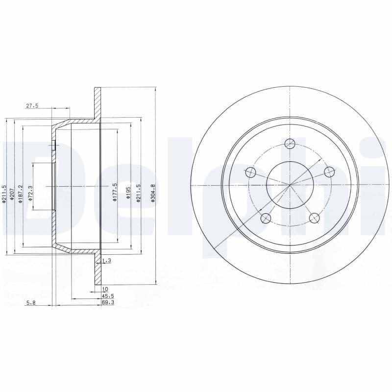 Disc frana DELPHI BG3660