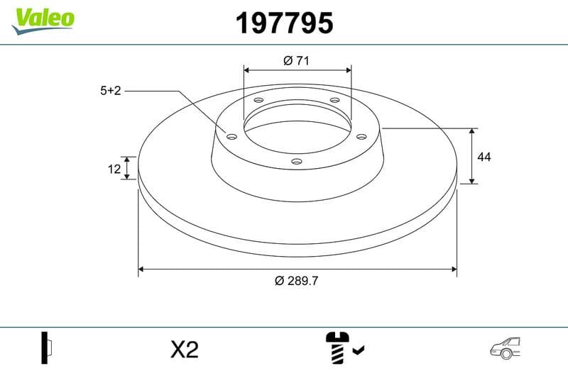 Disc frana VALEO 197795