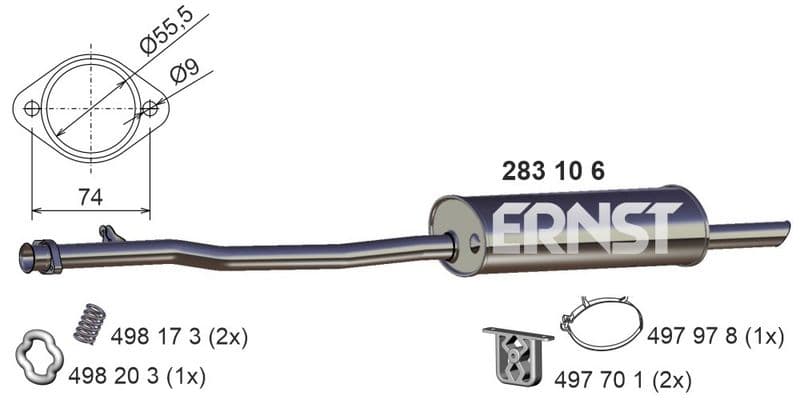 Toba esapament finala ERNST 283106