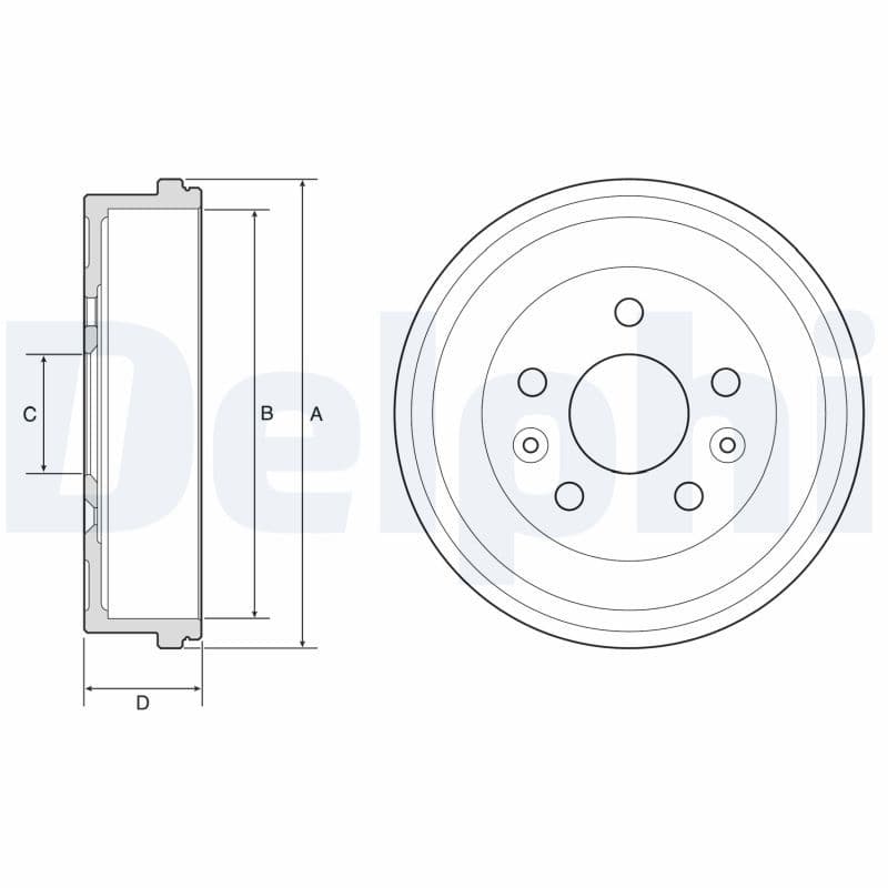Tambur frana DELPHI BF597