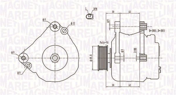 Generator / Alternator MAGNETI MARELLI 063731729010