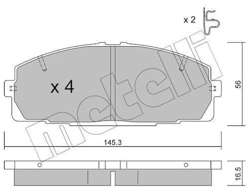 set placute frana,frana disc METELLI 22-0434-0