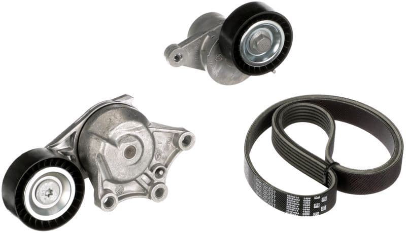 Set curea transmisie cu caneluri GATES Micro-V® E-START™ K026PK1020EST