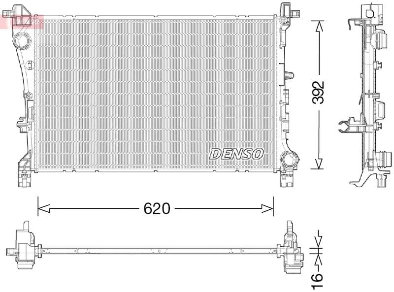 Radiator, racire motor DENSO DRM09046