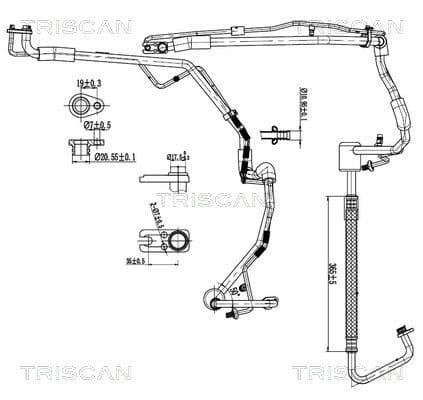 conducta presiune variabila,aer conditionat TRISCAN 9010 28098