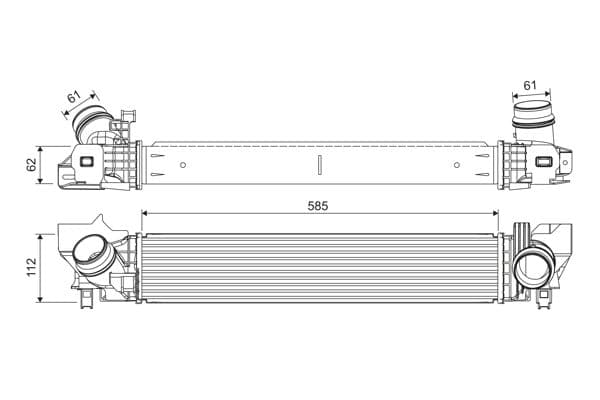 Intercooler, compresor VALEO 822924