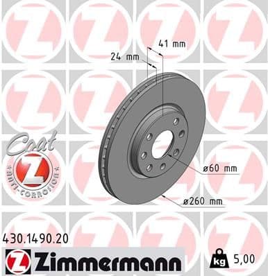 Disc frana ZIMMERMANN COAT Z 430.1490.20