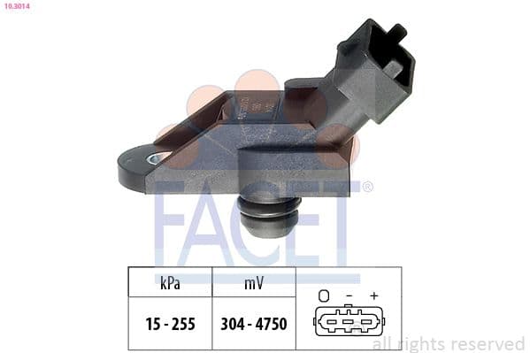senzor presiune aer FACET Made in Italy - OE Equivalent 10.3014