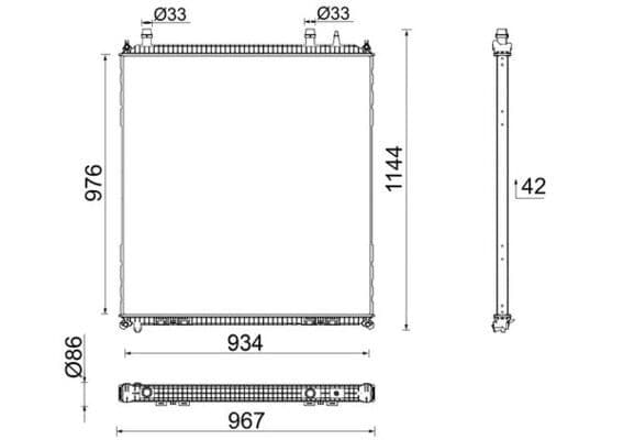 Radiator, racire motor MAHLE BEHR *** PREMIUM LINE *** CR 106 000P