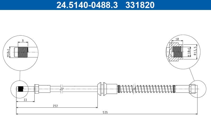 Furtun frana ATE 24.5140-0488.3