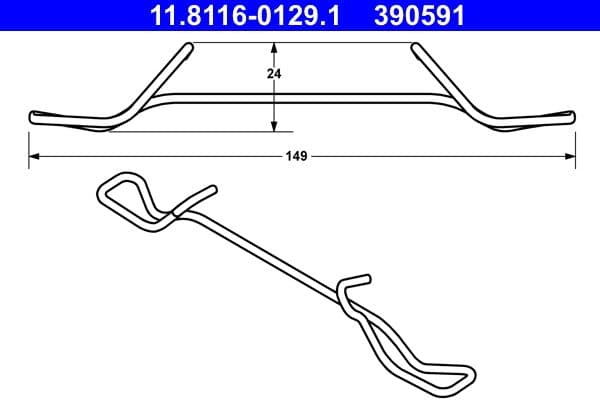 Arc, etrier frana ATE 11.8116-0129.1