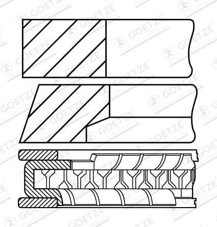 Set segmenti piston GOETZE ENGINE 08-780700-10