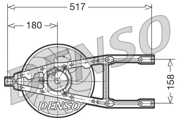 Ventilator, radiator DENSO DER09012