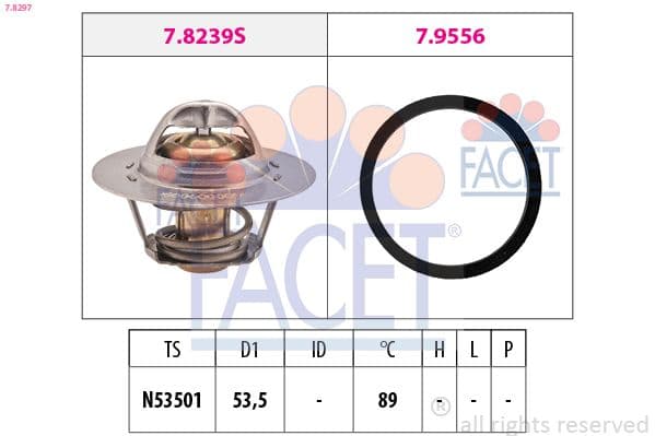 termostat,lichid racire FACET 7.8297
